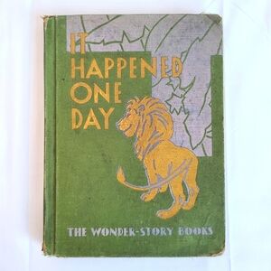 Vintage 1938 It Happened One Day The Wonder-Story Books Hardcover Collectible